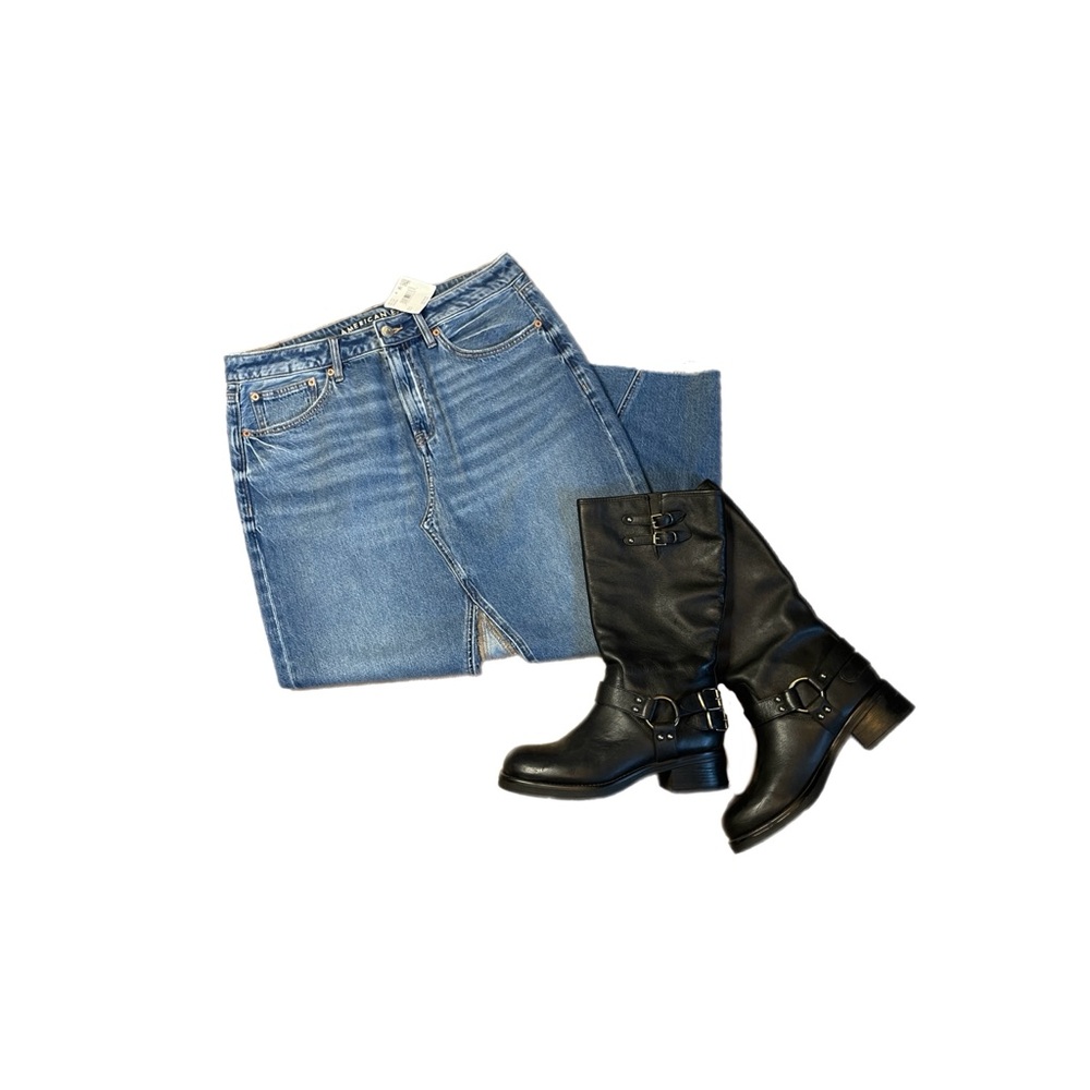 NWT denim maxi skirt